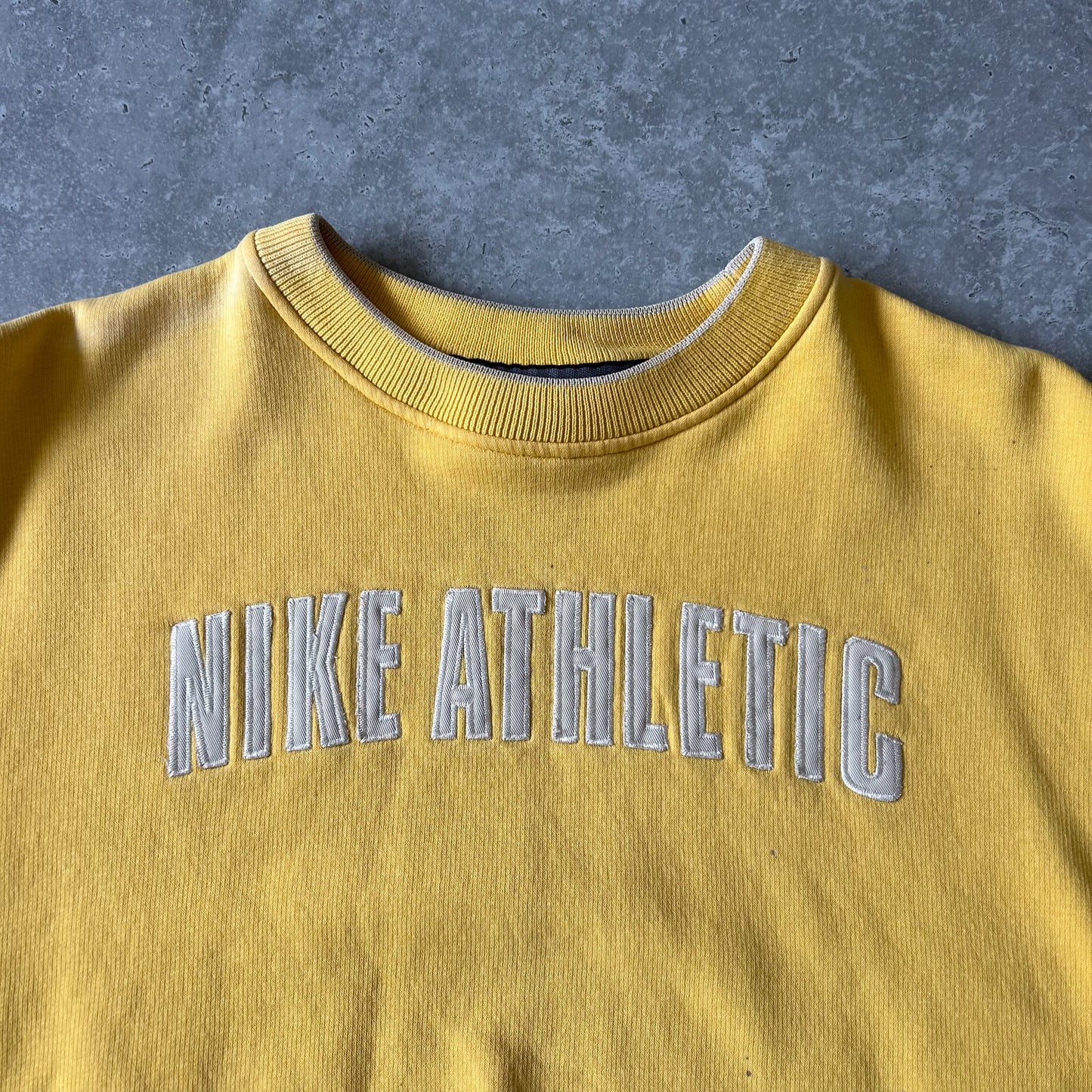 1990 - Nike Athletic Yellow Crewneck Sweatshirt