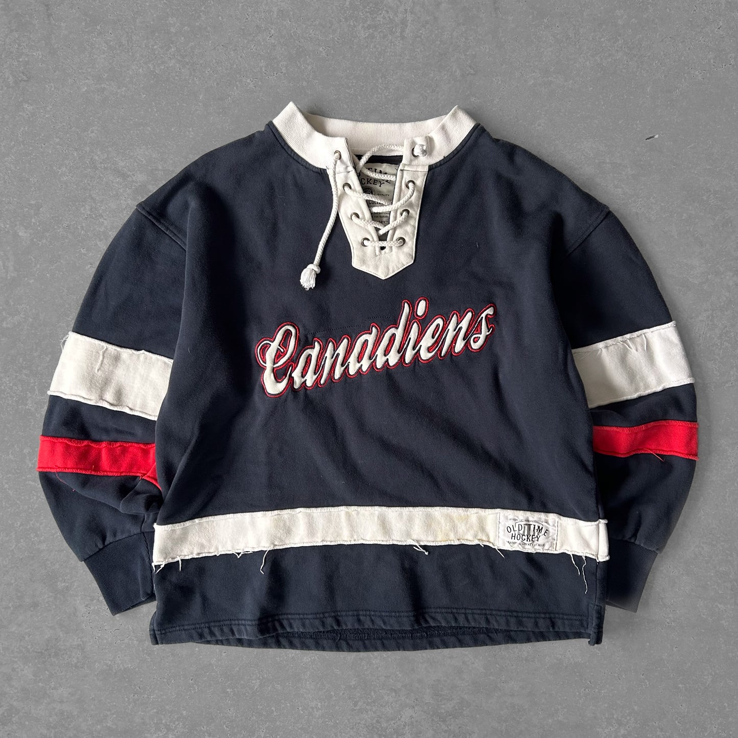 Old Time Hockey Montreal Canadiens Lace-Up Pullover Sweatshirt