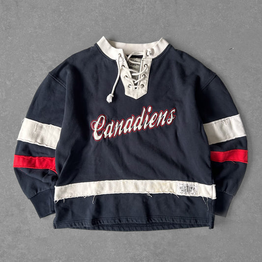 Old Time Hockey Montreal Canadiens Lace-Up Pullover Sweatshirt