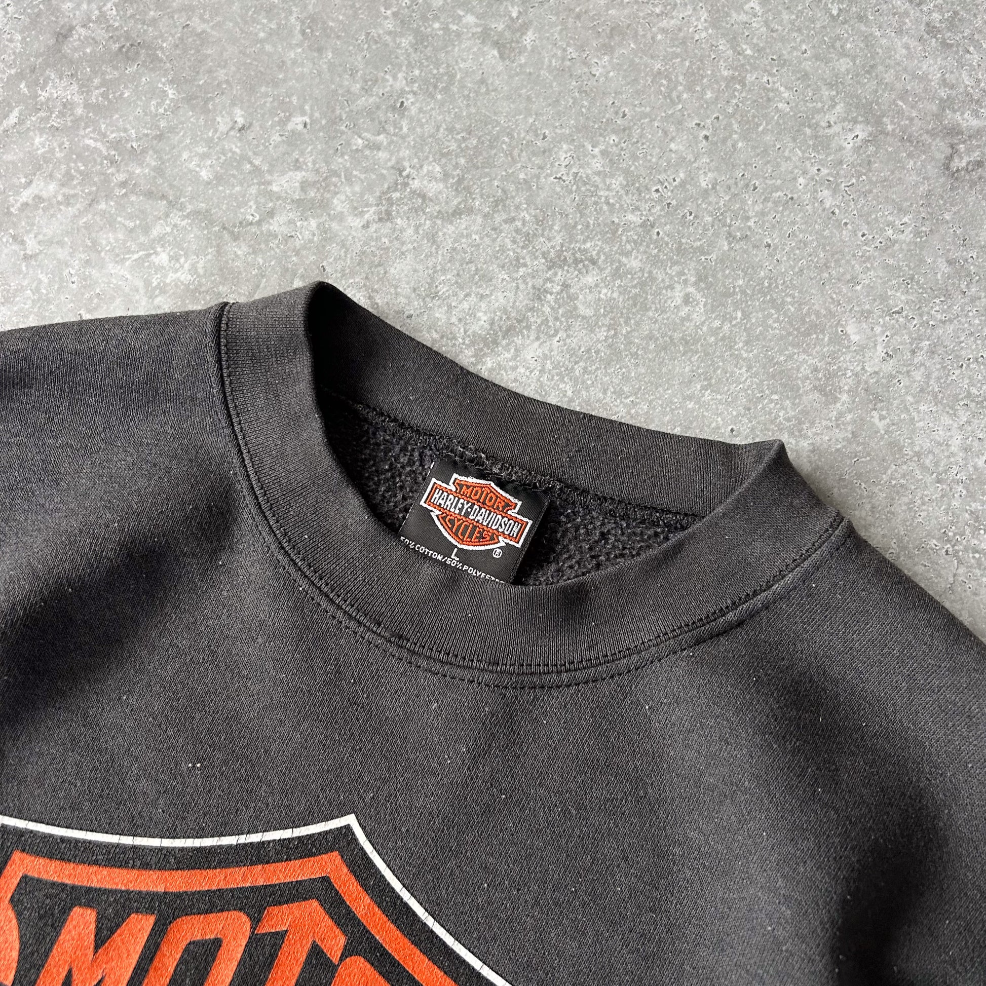 Vintage Harley-Davidson H&amp;M Dover, Ohio Graphic Crewneck Sweatshirt