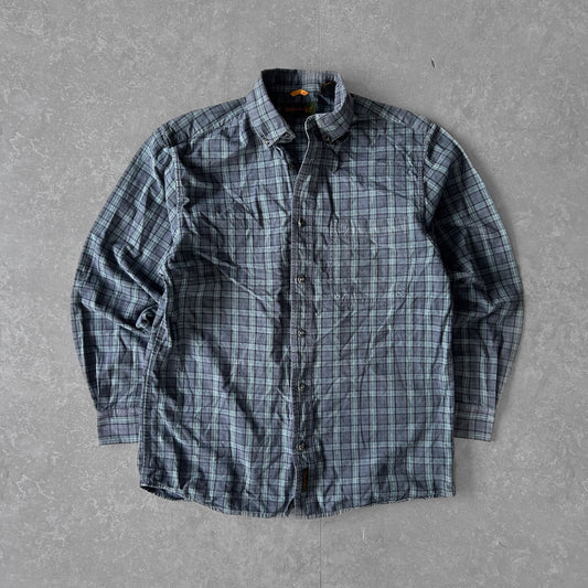 Timberland Blue Plaid Flannel Shirt