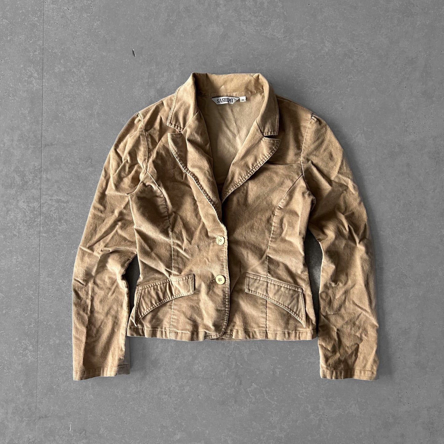 Camel Sashimi Cotton Twill Shirt Jacket