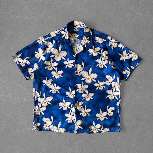 Island Vibes Floral Print Button-Up Shirt
