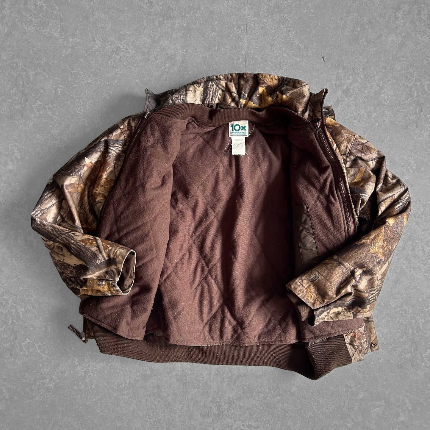 10X Camo Cropped Boxy Outdoor Jacket with Adjustable Hood