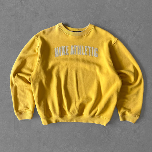 1990 - Nike Athletic Yellow Crewneck Sweatshirt