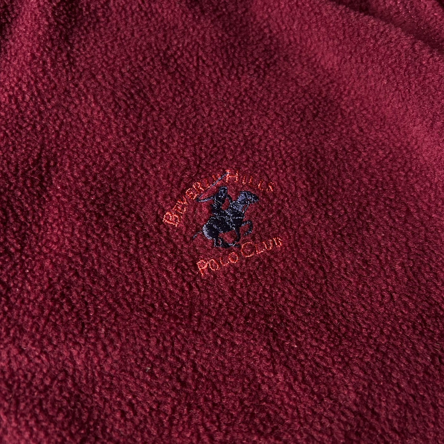Beverly Hills Polo Club Burgundy Fleece Half-Zip Pullover