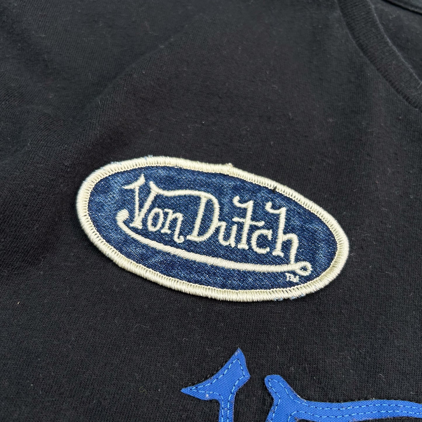 Von Dutch Graphic T-Shirt with Patches - Black (XL)