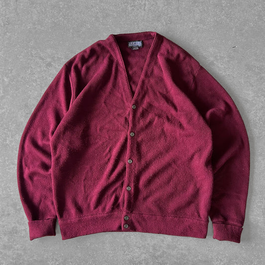 Jantzen Classics Burgundy Knit Cardigan