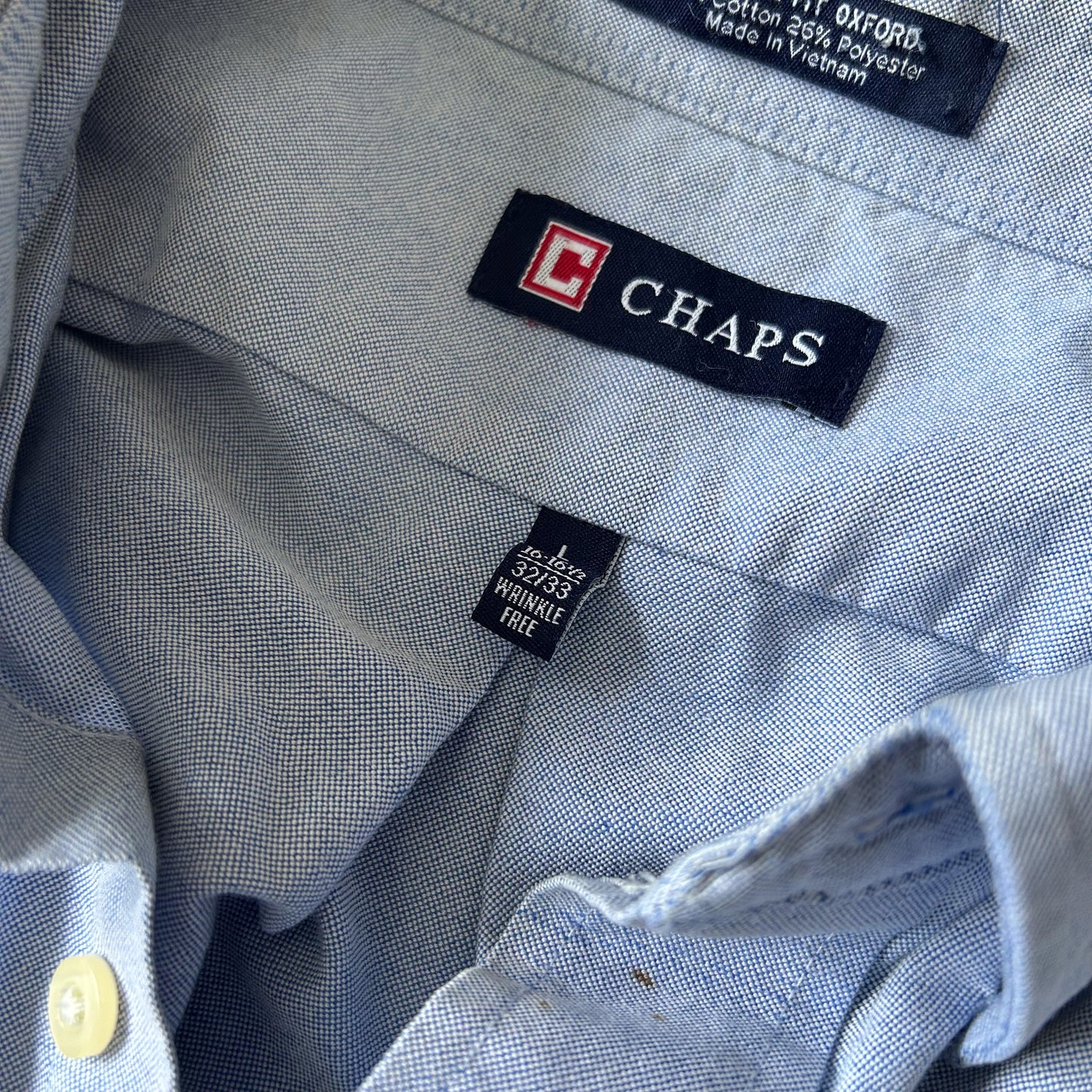 Wrinkle-Free Blue Oxford Shirt by Chaps