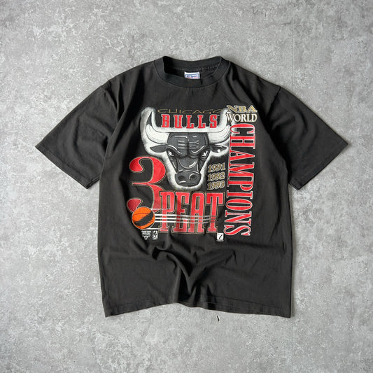 Vintage Men's Single Stitch All Sport Chicago Bulls 3-Peat Tee