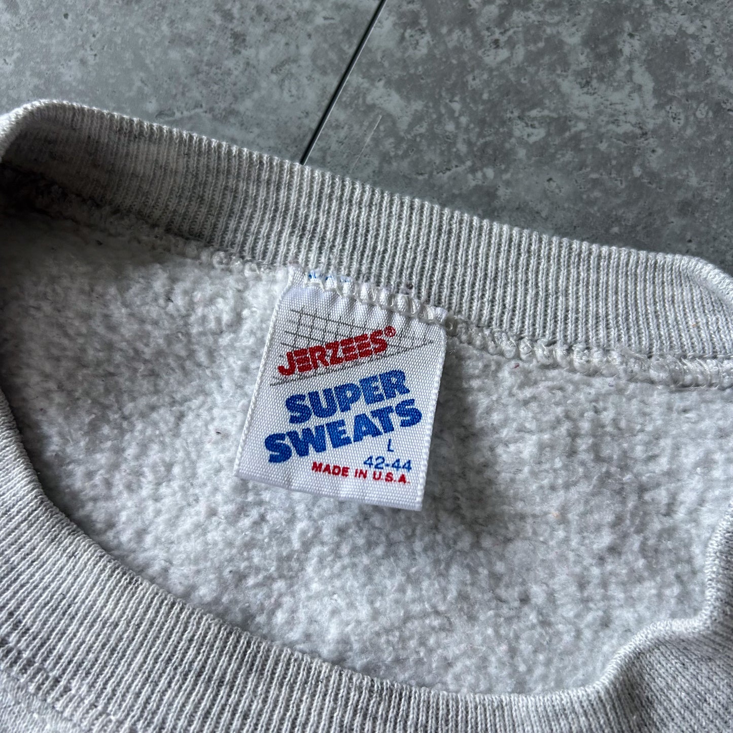 Grey Jerzees Super Sweatshirt with Chief Graphic