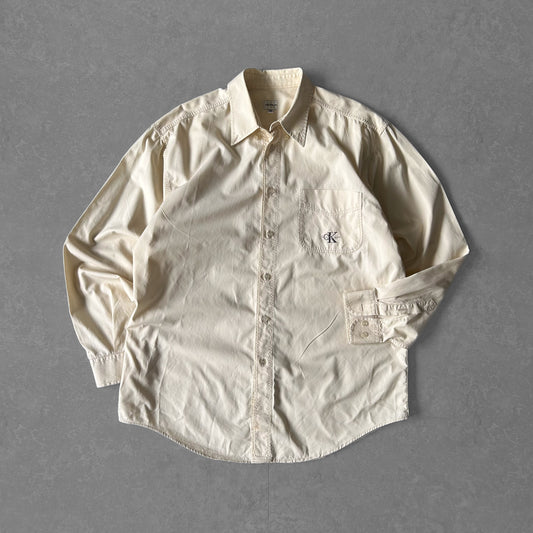 Calvin Klein Jeans Cream Button-Up Shirt