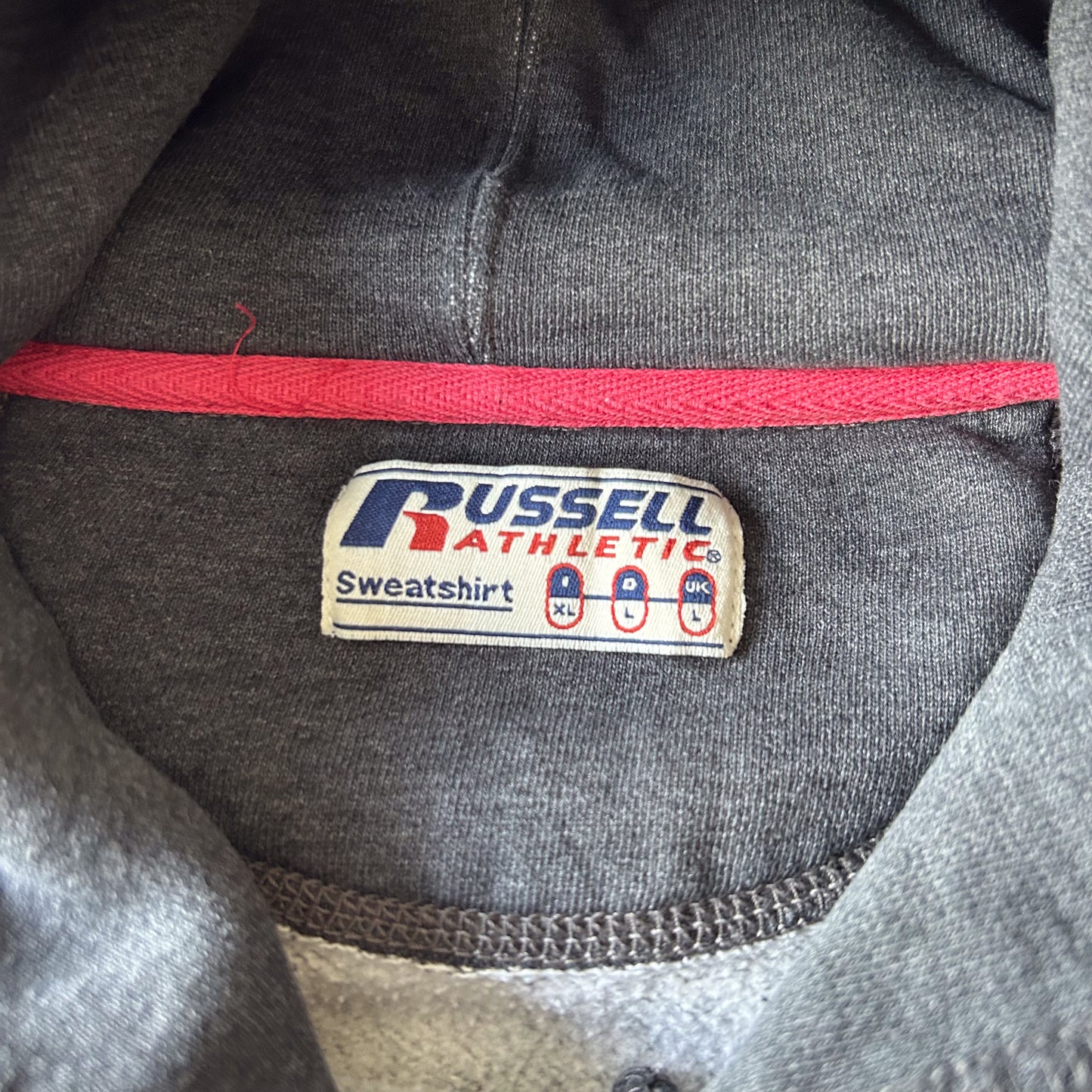 Russell Athletic Hoodie with Red Accents