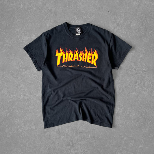 Thrasher Flame Logo T-Shirt – Black Graphic Tee