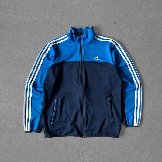 Adidas Blue and Navy Zip-Up Track Jacket