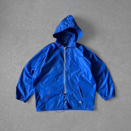 Champion Blue Hooded Track Jacket with DE RIDDER Script