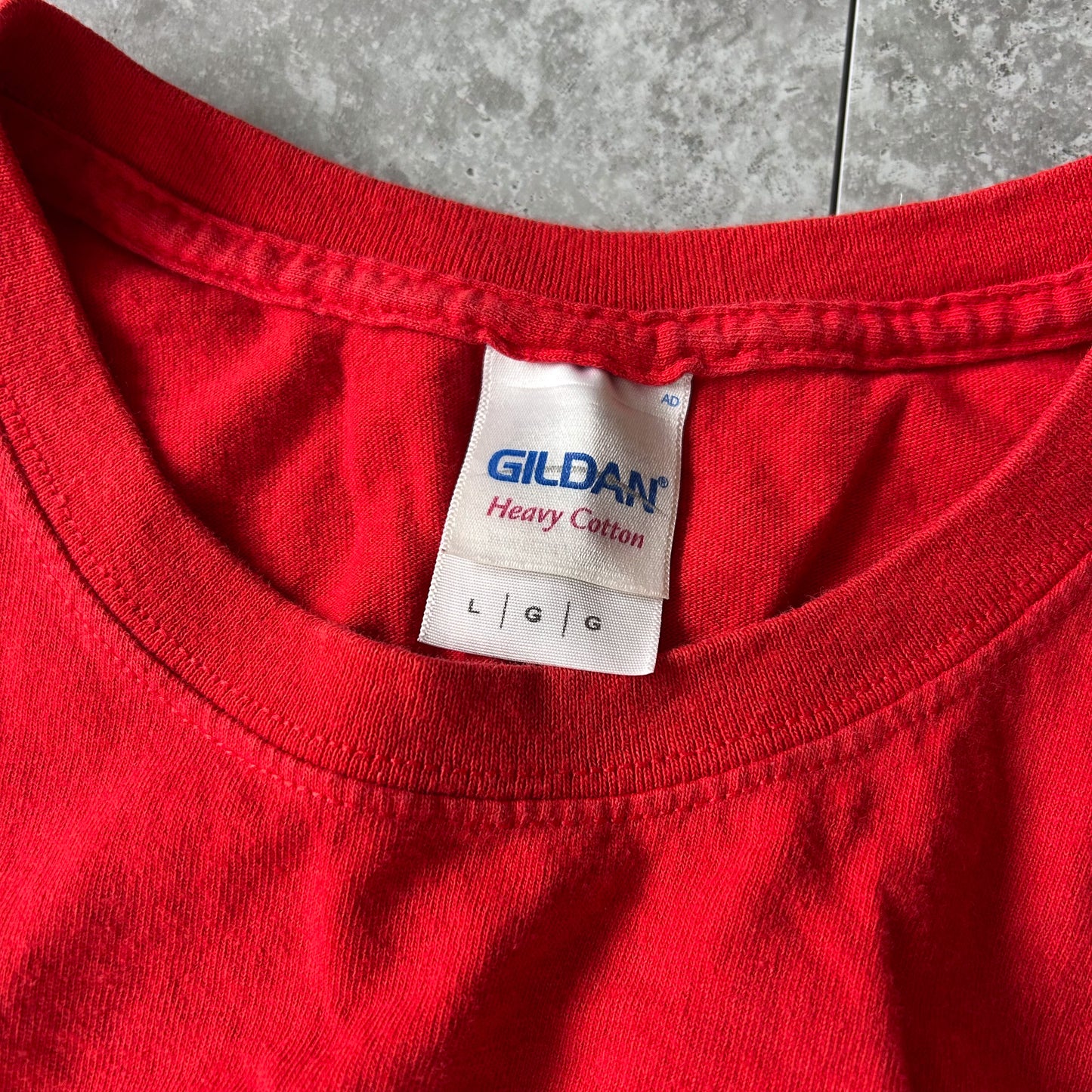 Red Gildan Bulldog Graphic Tee