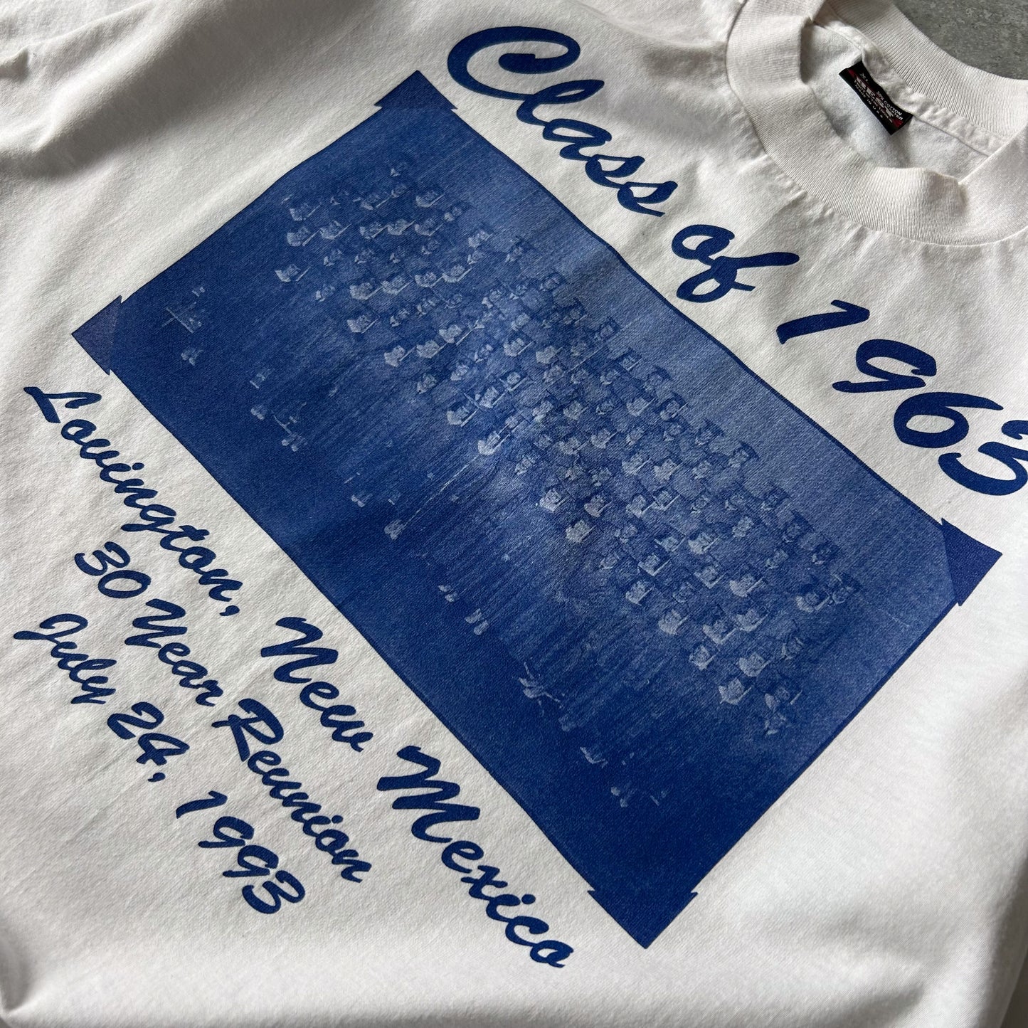 Vintage Single Stitch Class of 1963 Lovington, New Mexico 30-Year Reunion 1993 Graphic T-Shirt