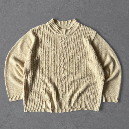 1990s - cable knitted pattern jumper