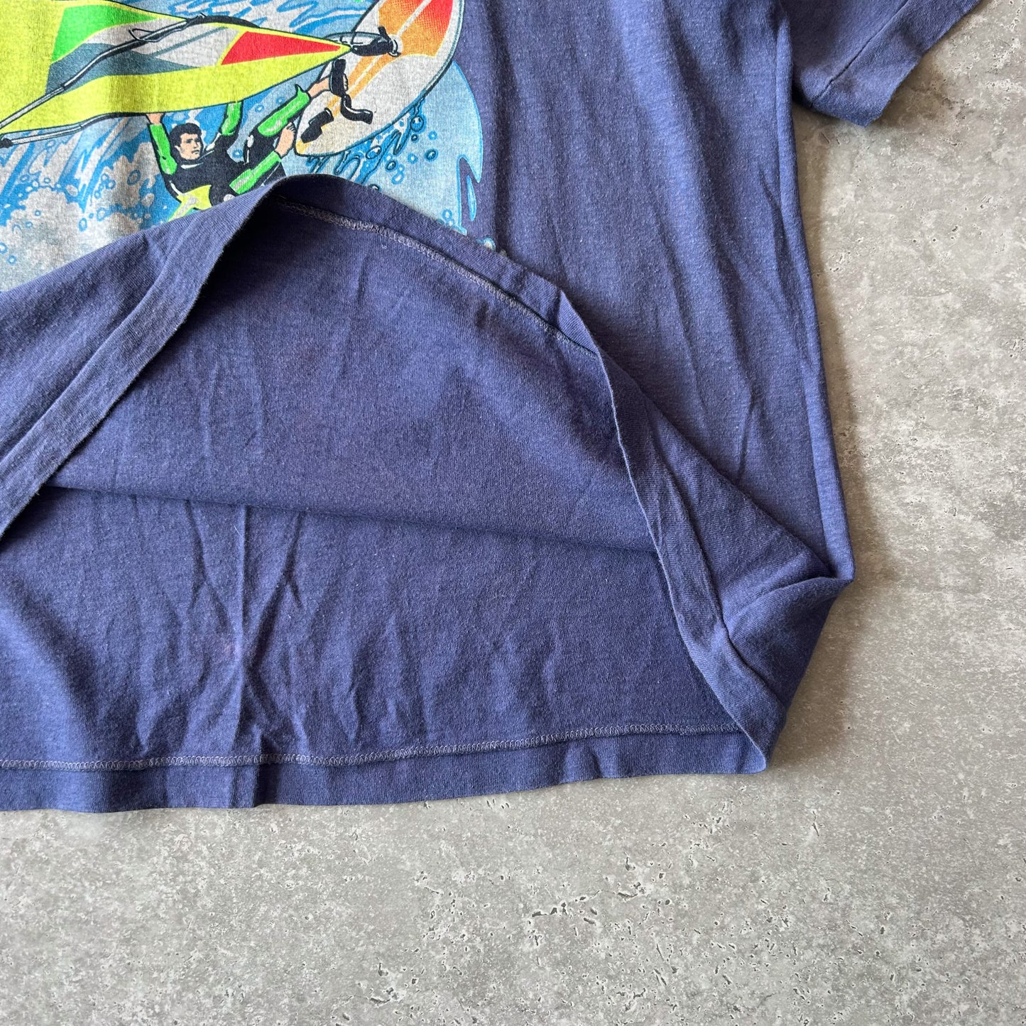 Vintage single stitch Bermuda Triangle Graphic  surf Tee