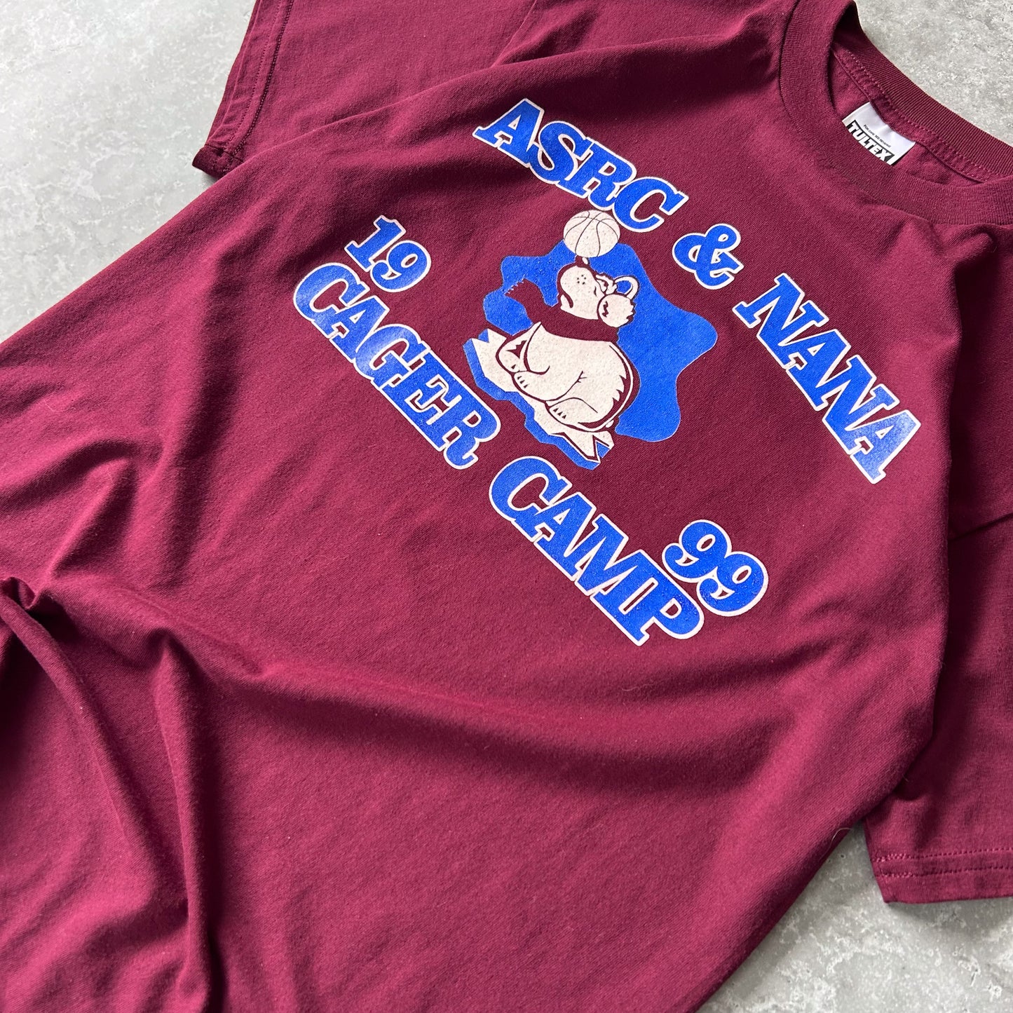Vintage Men's Single Stitch Tultex ASRC & NANA Cager Camp 1999 Tee