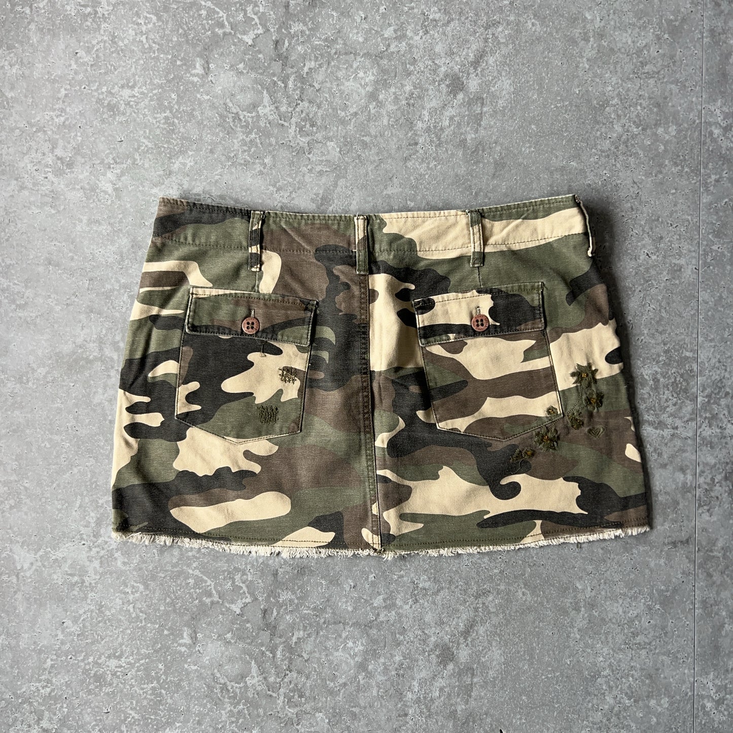 Vintage Women's Roxy Camouflage floral Skirt