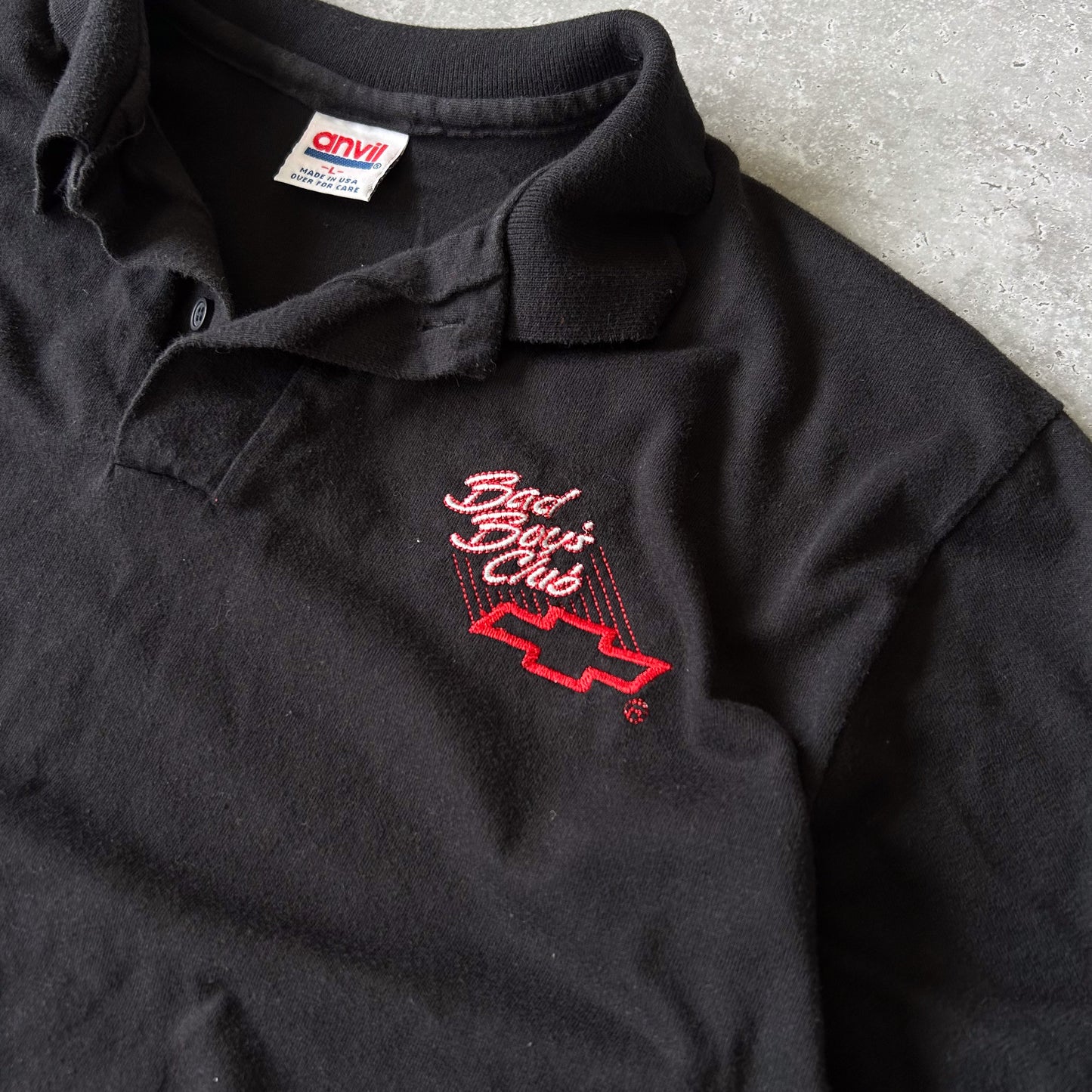 Vintage Men's Single Stitch Anvil Chevrolet Polo