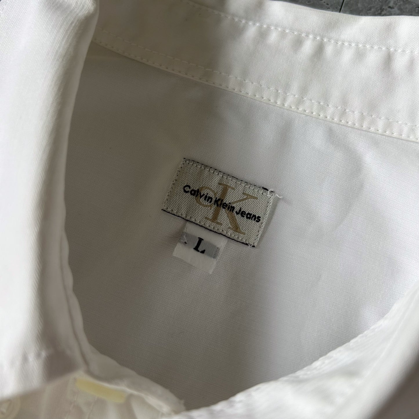 Calvin Klein Jeans Long Sleeve White Shirt