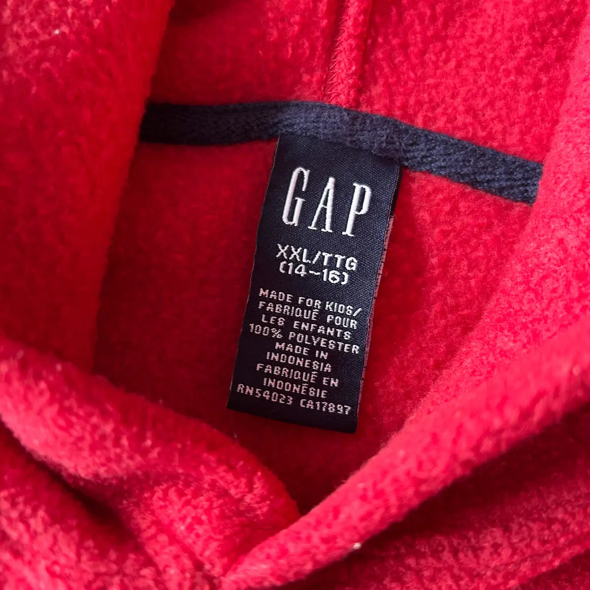 GAP Kids Red Fleece Pullover Hoodie