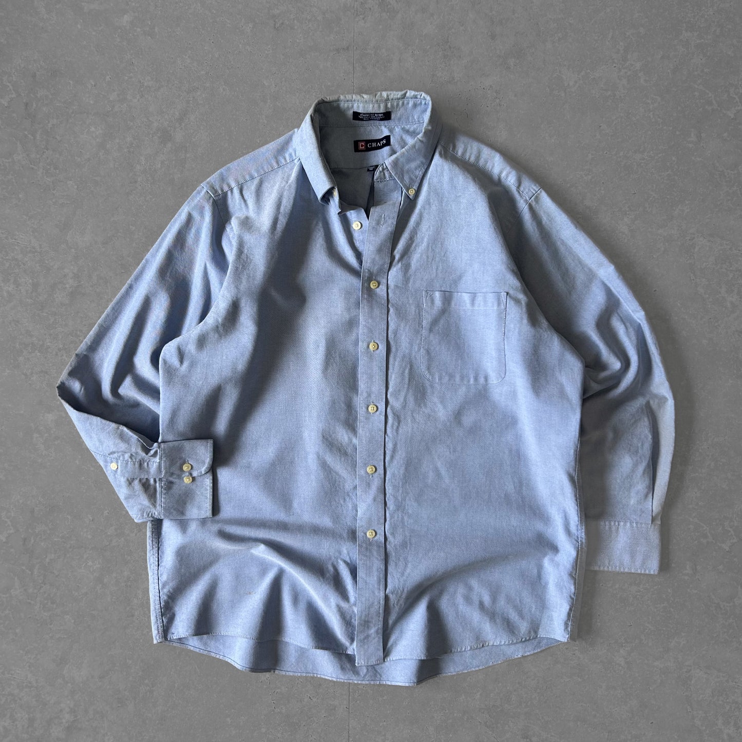Wrinkle-Free Blue Oxford Shirt by Chaps