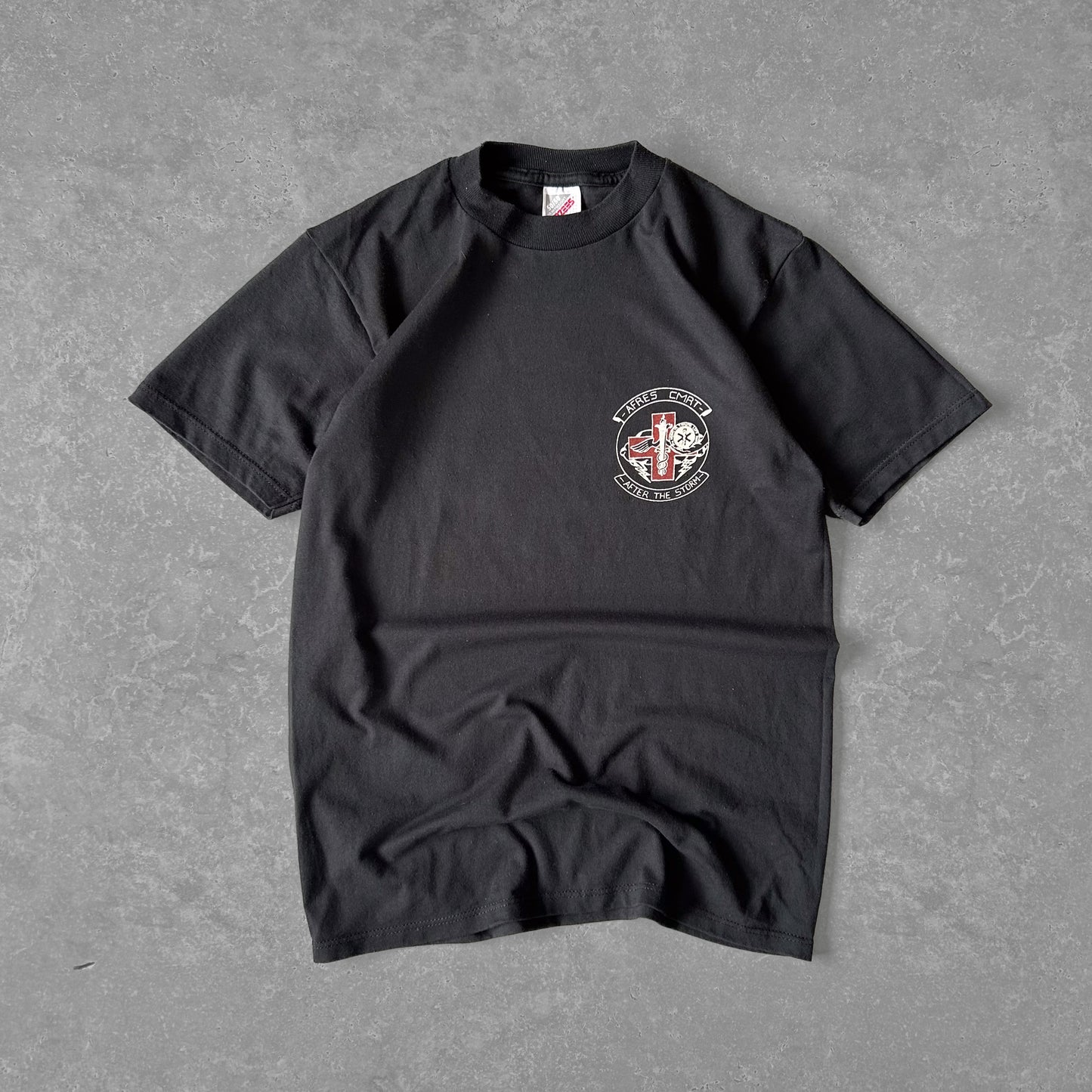 Vintage Men's Single Stitch Jerzees AFRES CMRT Medical Red Flag '92 Sheppard AFB, TX Tee