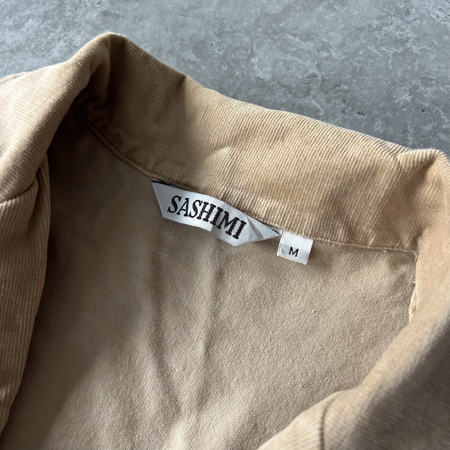 Camel Sashimi Cotton Twill Shirt Jacket