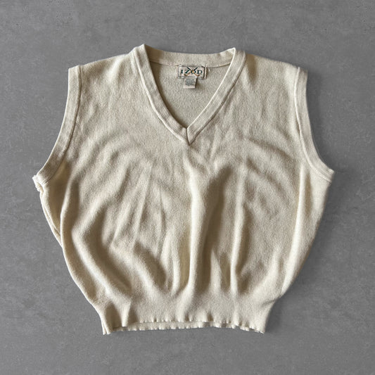 IZOD Cream V-Neck Sleeveless Knit Top