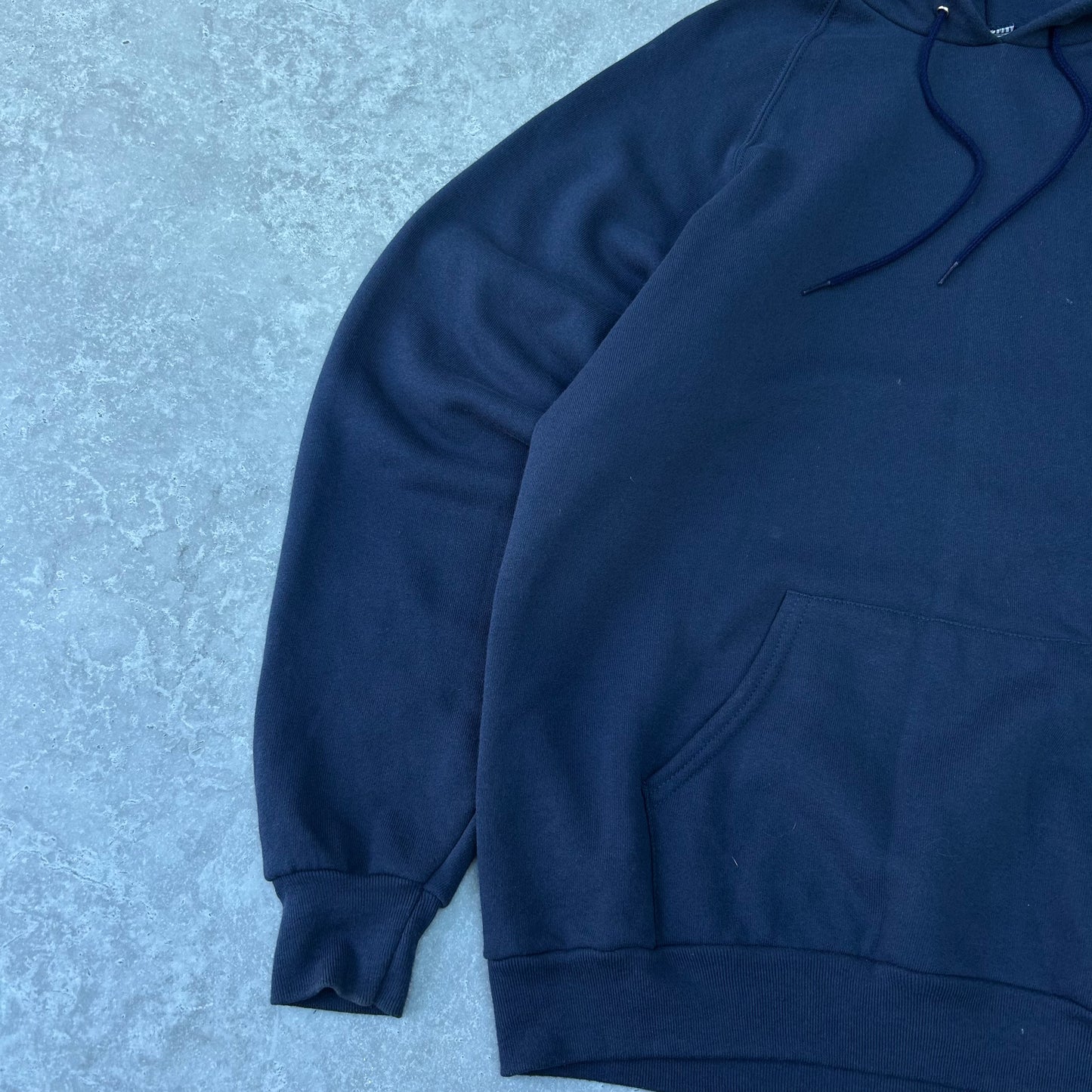 1990s | Fruit Of The Loom  Navy Blue Hoodie