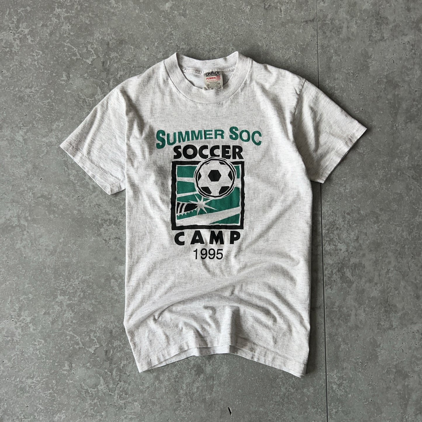 Vintage Men's Single Stitch Oneita Summer Soccer Camp Tee