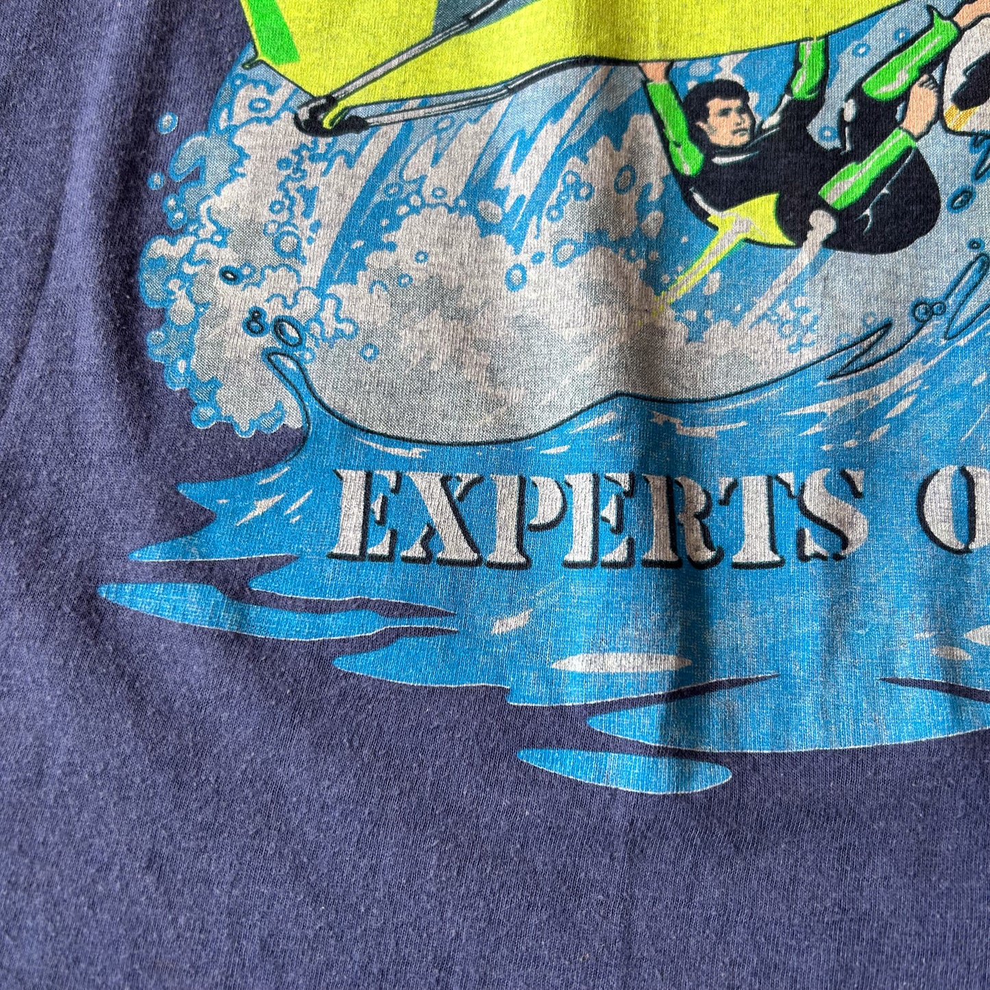 Vintage single stitch Bermuda Triangle Graphic  surf Tee