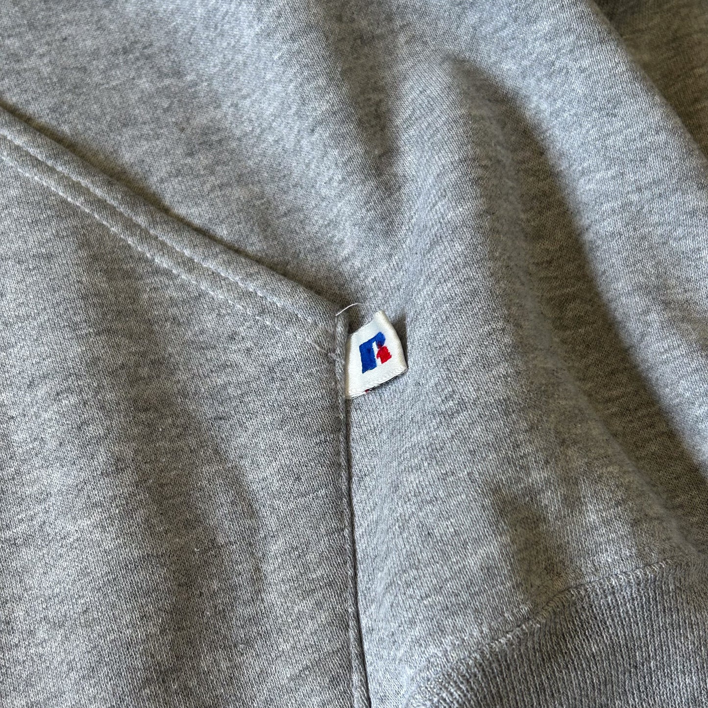 1990s - Vintage Russell Athletic Gray Full-Zip Sweatshirt