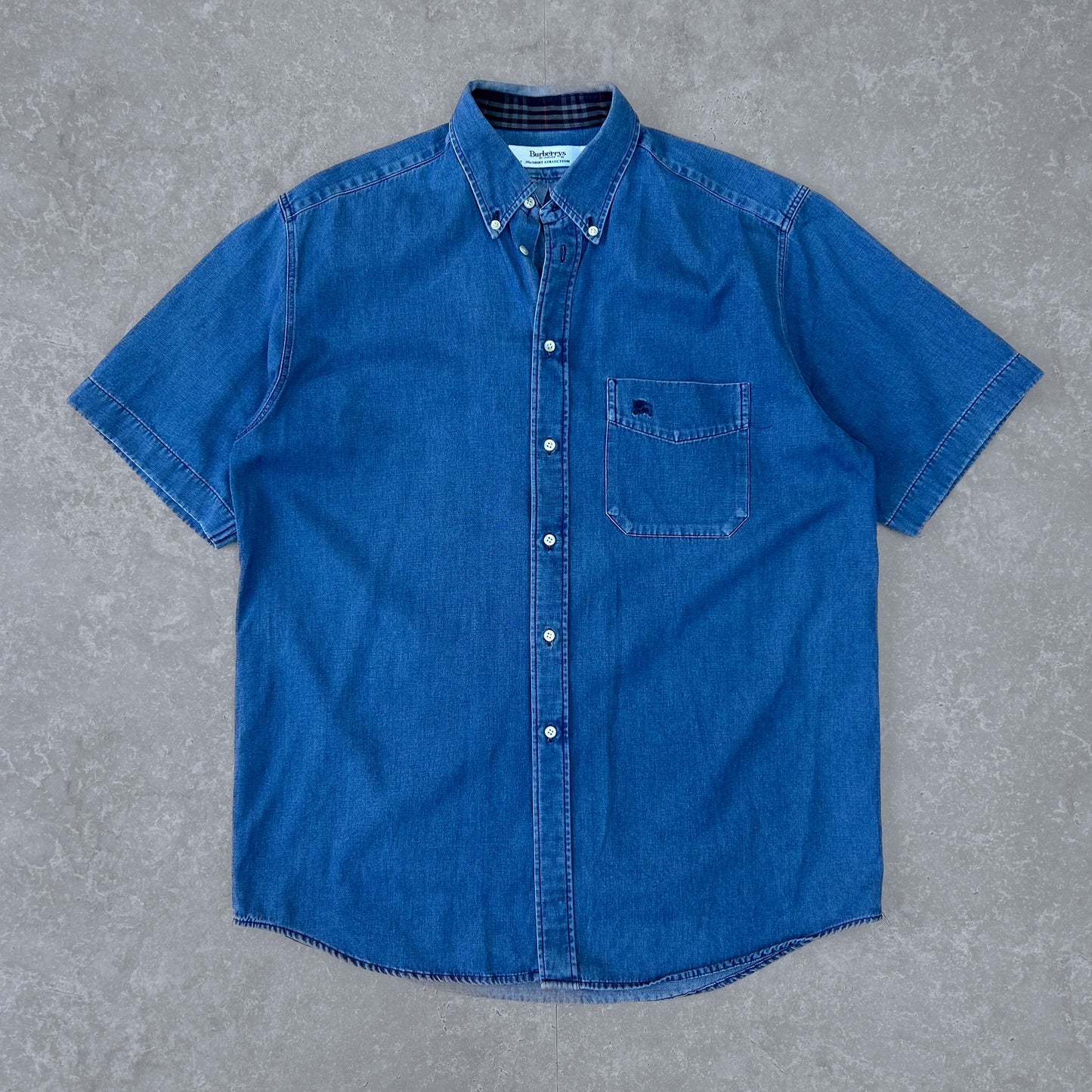 1990s | Burberrys Denim Short Sleeve Shirt