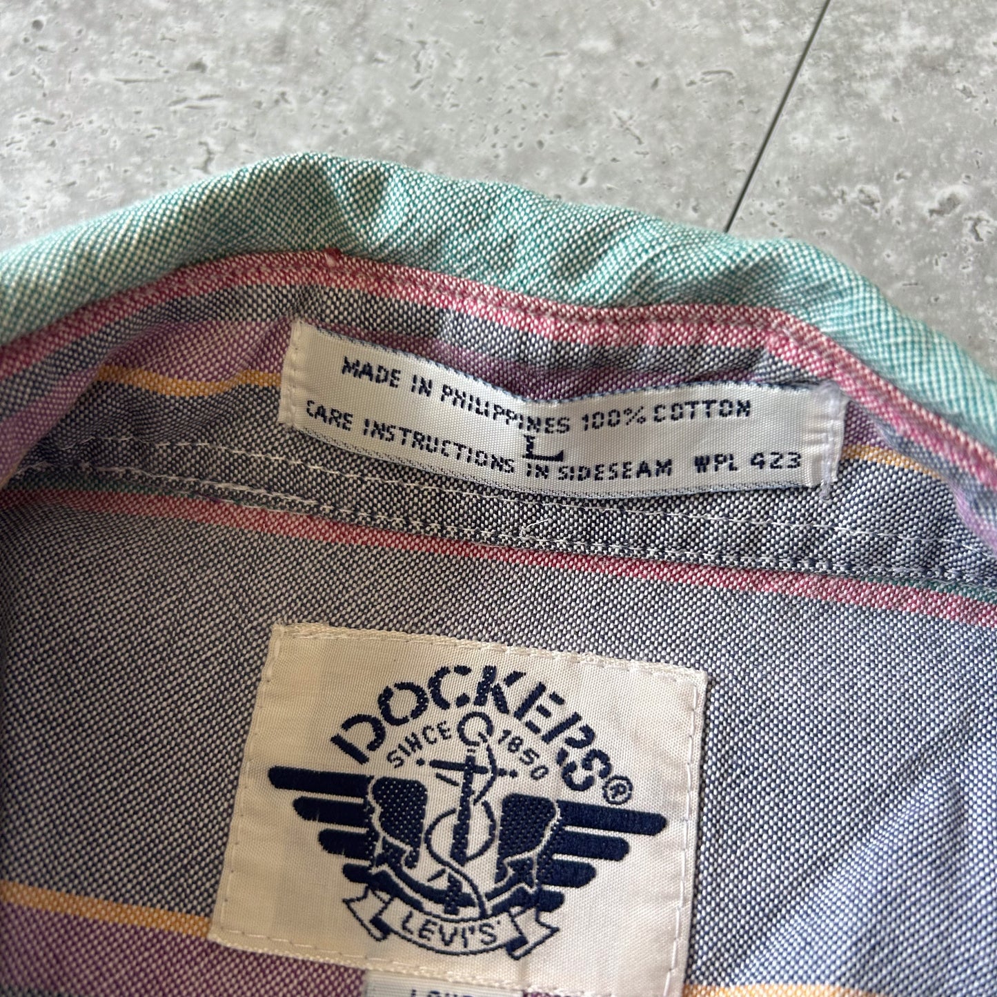 Vintage Dockers Multi-Coloured Striped Shirt