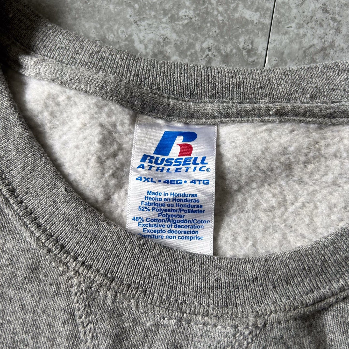 1990s - vintage russell athletic grey crewneck sweatshirt