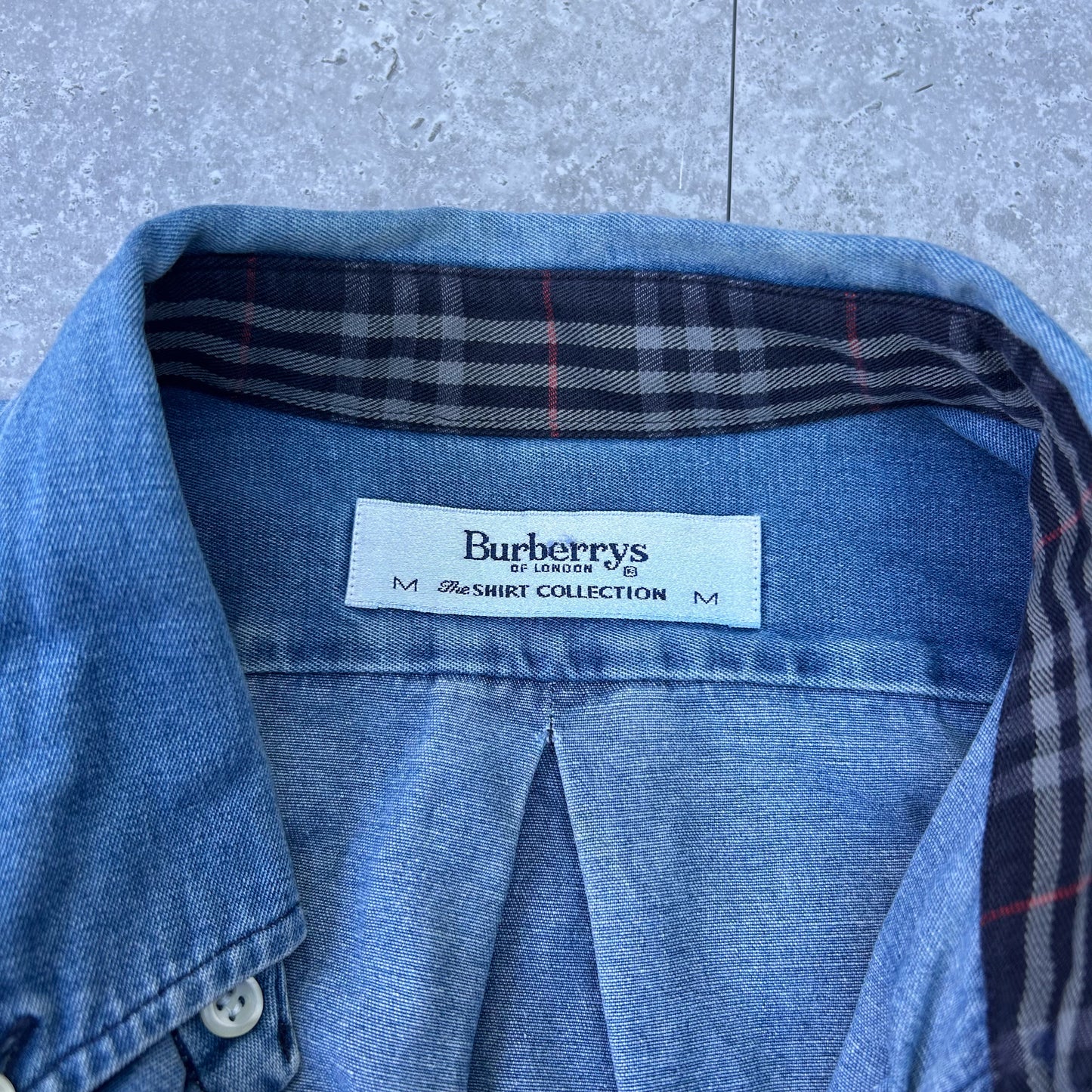 1990s | Burberrys Denim Short Sleeve Shirt