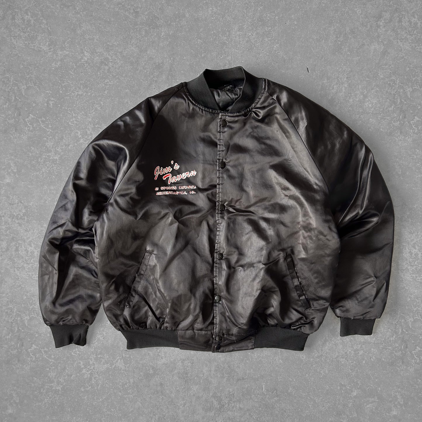 Jim's Tavern Satin Bomber Jacket