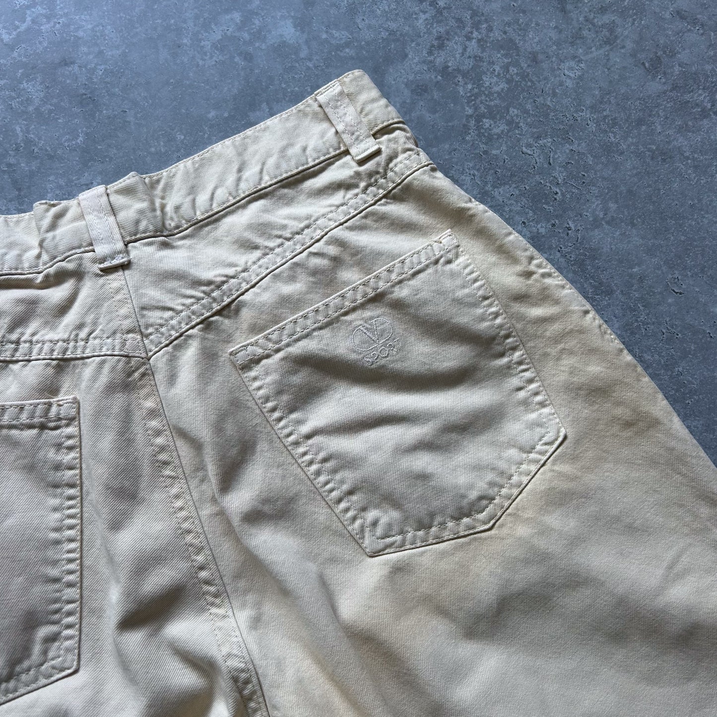 1990s | vintage valentino sport ivory high-waisted trousers