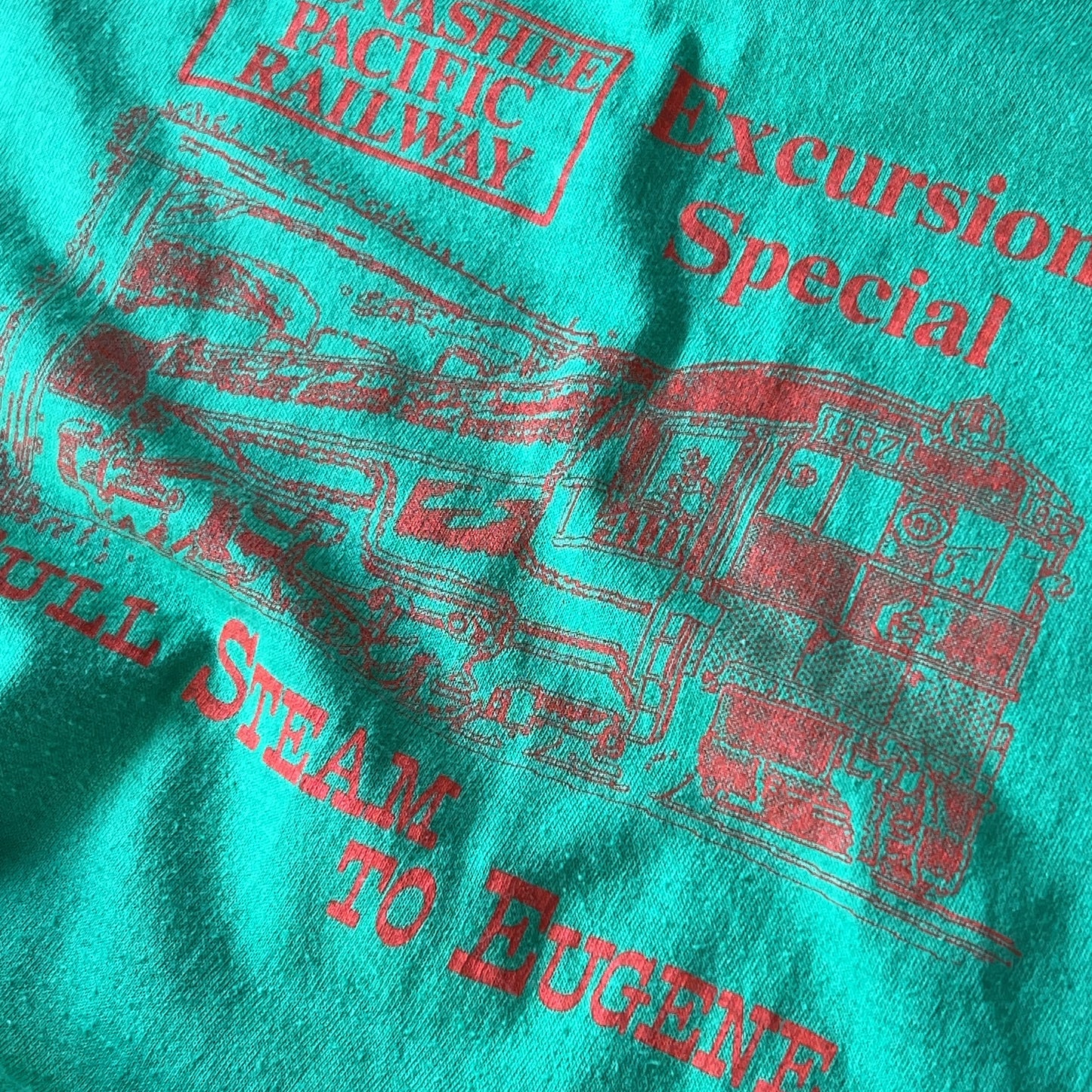 Vintage Men's Screen Stars Monashee Pacific Railway Polo