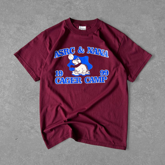 Vintage Men's Single Stitch Tultex ASRC & NANA Cager Camp 1999 Tee