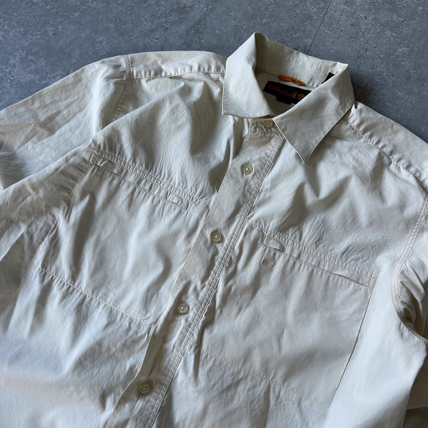 Timberland Cream Button-Front Men's Shirt