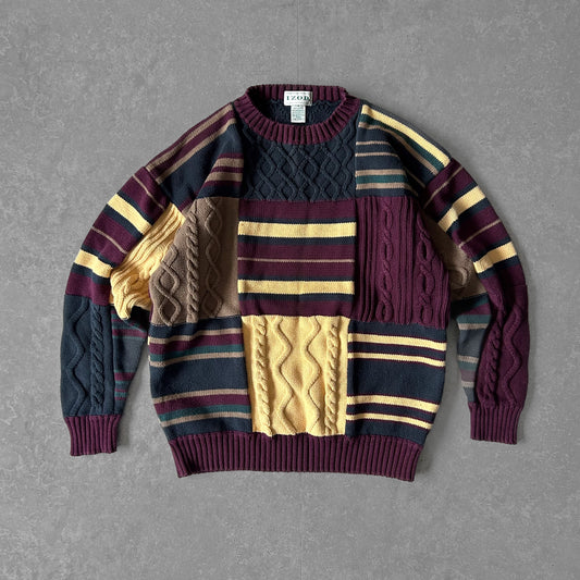 Vintage IZOD Patchwork Sweater
