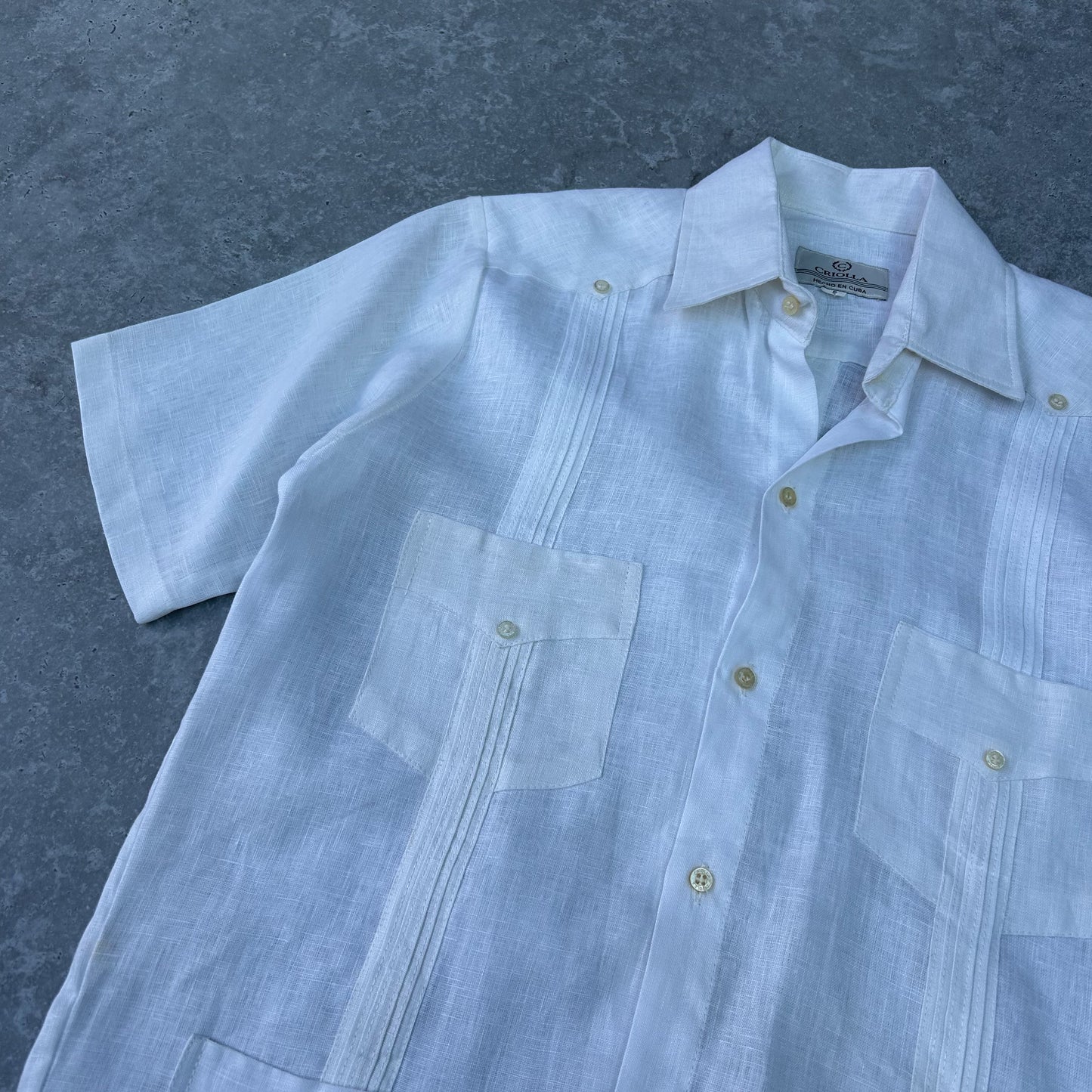 2000s | Cuban Linen Short Sleeve Shirt