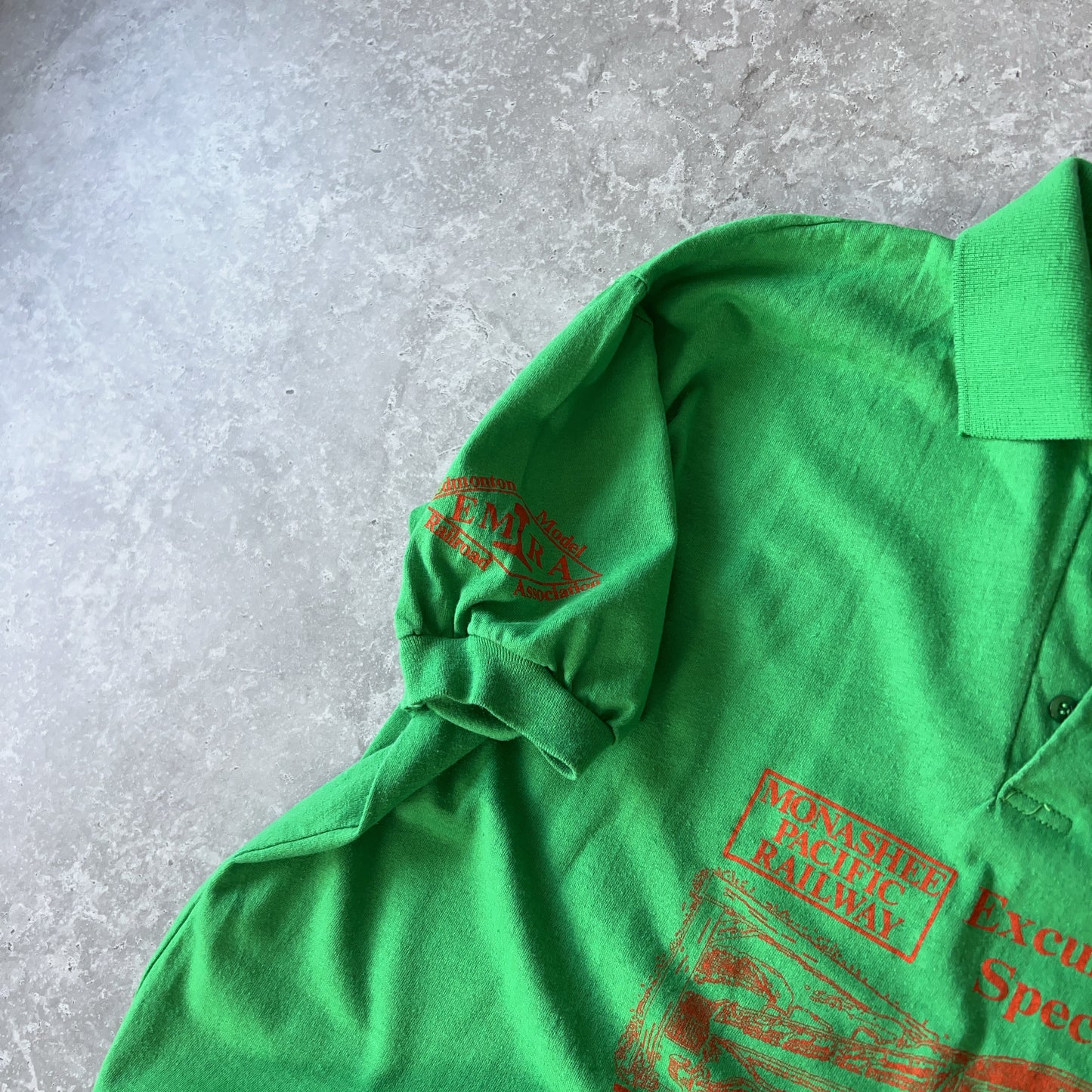 Vintage Men's Screen Stars Monashee Pacific Railway Polo
