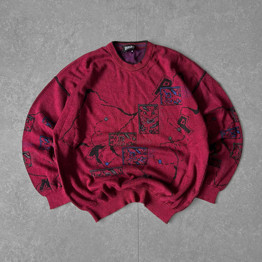 Vintage Bueckle Graphic Knit Sweater